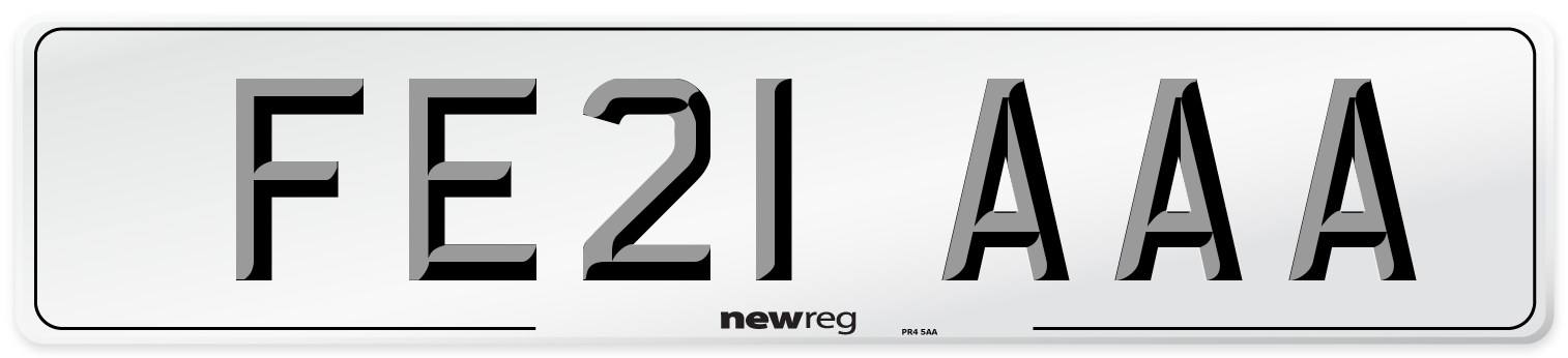 FE21 AAA Number Plate from New Reg